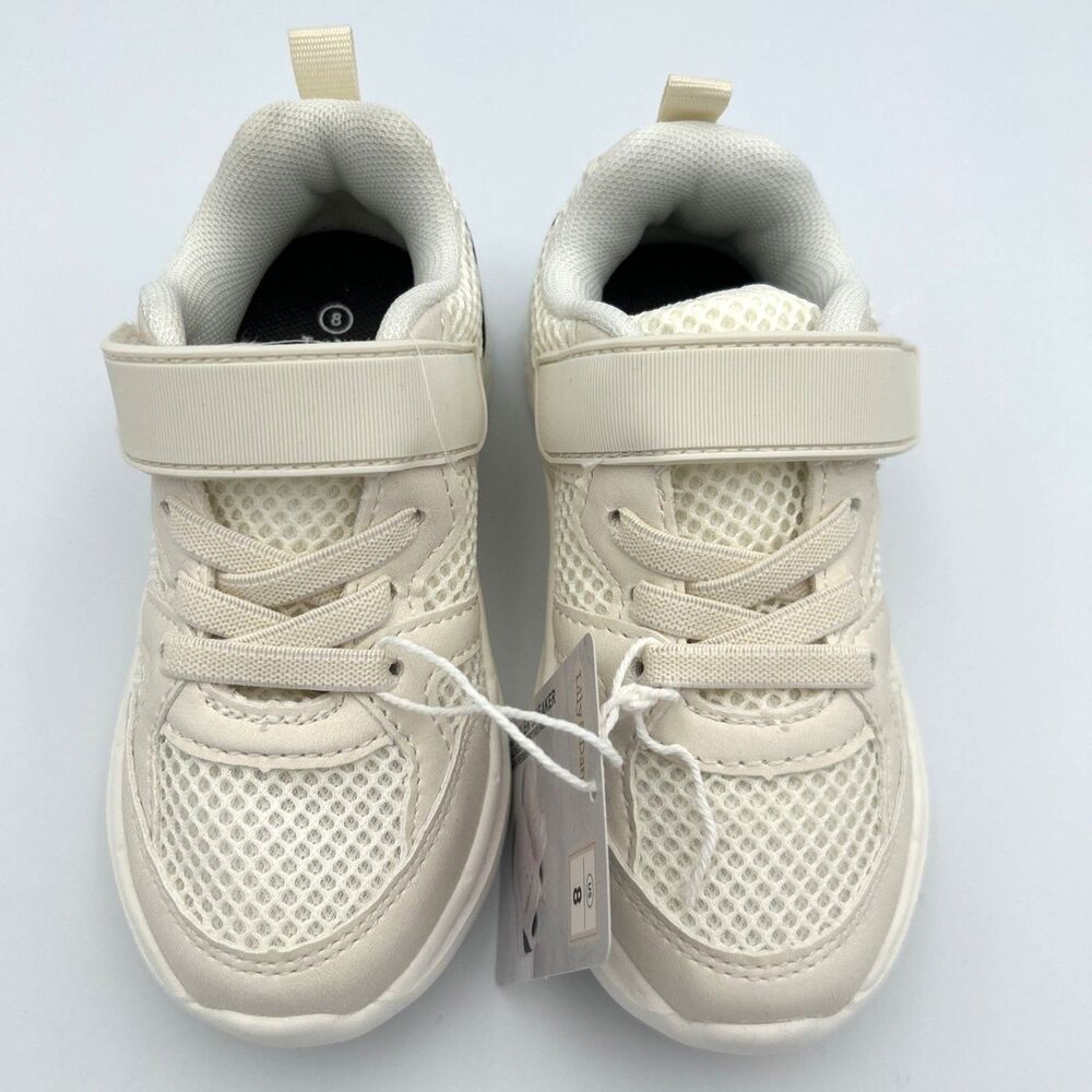 Lily & Dan White Sneaker Toddler Size 8 Hook & Loop Closure New in Box